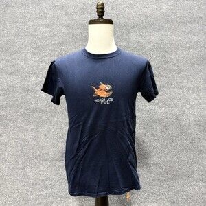 Pirana Joe Mens Medium St Kitts West Indies Piranha Fish Graphic T-Shirt Navy